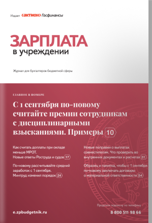Зарплата в учреждении
